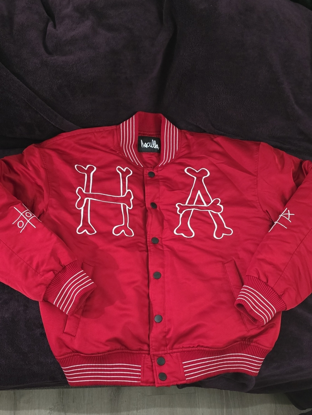 Haccula 'HA' Embroidered Bomber Jacket